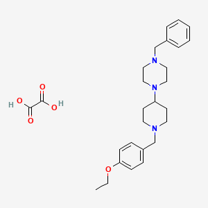 molecular formula C27H37N3O5 B3968390 1-Benzyl-4-[1-[(4-ethoxyphenyl)methyl]piperidin-4-yl]piperazine;oxalic acid 