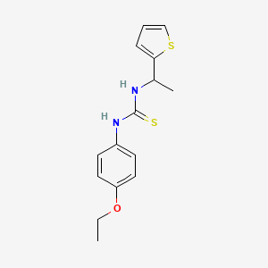 molecular formula C15H18N2OS2 B3968395 N-(4-ethoxyphenyl)-N'-[1-(2-thienyl)ethyl]thiourea 