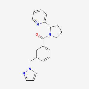 2-{1-[3-(1H-pyrazol-1-ylmethyl)benzoyl]pyrrolidin-2-yl}pyridine