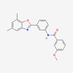 N-[3-(5,7-dimethyl-1,3-benzoxazol-2-yl)phenyl]-3-methoxybenzamide