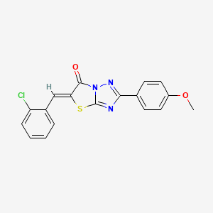 5-(2-chlorobenzylidene)-2-(4-methoxyphenyl)[1,3]thiazolo[3,2-b][1,2,4]triazol-6(5H)-one