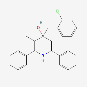 4-(2-chlorobenzyl)-3-methyl-2,6-diphenyl-4-piperidinol