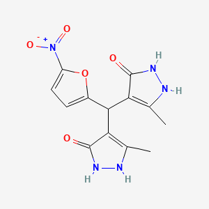 4,4'-[(5-nitro-2-furyl)methylene]bis(3-methyl-1H-pyrazol-5-ol)