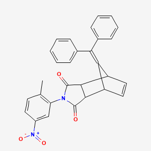 molecular formula C29H22N2O4 B3968444 10-(diphenylmethylene)-4-(2-methyl-5-nitrophenyl)-4-azatricyclo[5.2.1.0~2,6~]dec-8-ene-3,5-dione 