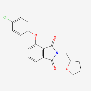 molecular formula C19H16ClNO4 B3968451 4-(4-chlorophenoxy)-2-(tetrahydrofuran-2-ylmethyl)-1H-isoindole-1,3(2H)-dione 