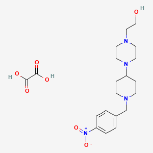 2-[4-[1-[(4-Nitrophenyl)methyl]piperidin-4-yl]piperazin-1-yl]ethanol;oxalic acid