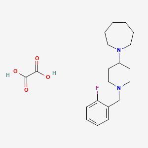 molecular formula C20H29FN2O4 B3968470 1-[1-(2-fluorobenzyl)-4-piperidinyl]azepane oxalate 