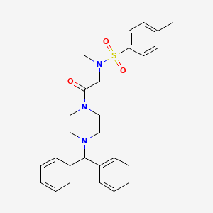 N-{2-[4-(diphenylmethyl)-1-piperazinyl]-2-oxoethyl}-N,4-dimethylbenzenesulfonamide