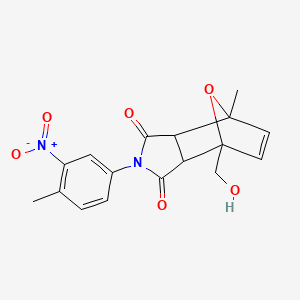 1-(hydroxymethyl)-7-methyl-4-(4-methyl-3-nitrophenyl)-10-oxa-4-azatricyclo[5.2.1.0~2,6~]dec-8-ene-3,5-dione