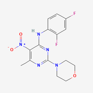 N-(2,4-difluorophenyl)-6-methyl-2-(morpholin-4-yl)-5-nitropyrimidin-4-amine