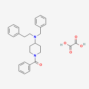 molecular formula C29H32N2O5 B3968512 1-benzoyl-N-benzyl-N-(2-phenylethyl)-4-piperidinamine oxalate 