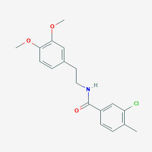 molecular formula C18H20ClNO3 B3968534 3-chloro-N-[2-(3,4-dimethoxyphenyl)ethyl]-4-methylbenzamide 