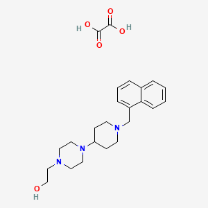 molecular formula C24H33N3O5 B3968547 2-{4-[1-(1-naphthylmethyl)-4-piperidinyl]-1-piperazinyl}ethanol ethanedioate (salt) 