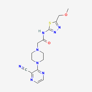 2-[4-(3-cyanopyrazin-2-yl)piperazin-1-yl]-N-[5-(methoxymethyl)-1,3,4-thiadiazol-2-yl]acetamide