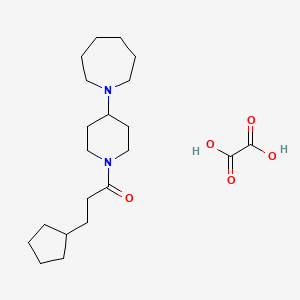 molecular formula C21H36N2O5 B3968569 1-[1-(3-cyclopentylpropanoyl)-4-piperidinyl]azepane oxalate 