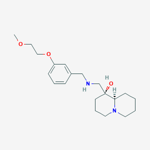 molecular formula C20H32N2O3 B3968588 (1R,9aR)-1-({[3-(2-methoxyethoxy)benzyl]amino}methyl)octahydro-2H-quinolizin-1-ol 