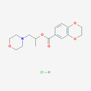 1-morpholin-4-ylpropan-2-yl 2,3-dihydro-1,4-benzodioxine-6-carboxylate;hydrochloride