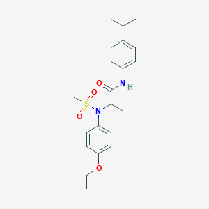 molecular formula C21H28N2O4S B3968620 N~2~-(4-ethoxyphenyl)-N~2~-(methylsulfonyl)-N-[4-(propan-2-yl)phenyl]alaninamide 