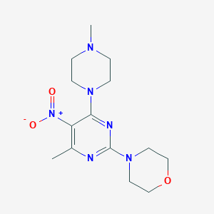 4-[4-methyl-6-(4-methyl-1-piperazinyl)-5-nitro-2-pyrimidinyl]morpholine