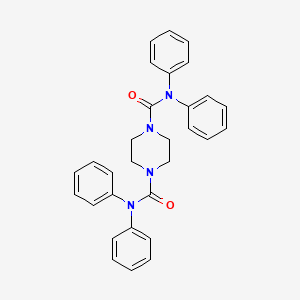 N,N,N',N'-tetraphenylpiperazine-1,4-dicarboxamide