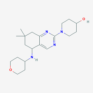 molecular formula C20H32N4O2 B3968644 1-[7,7-dimethyl-5-(tetrahydro-2H-pyran-4-ylamino)-5,6,7,8-tetrahydro-2-quinazolinyl]-4-piperidinol 