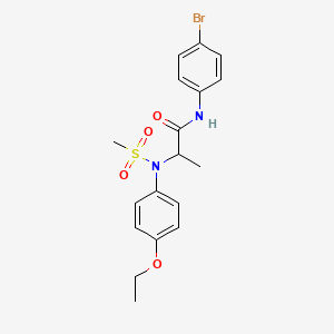 N-(4-BROMOPHENYL)-2-[N-(4-ETHOXYPHENYL)METHANESULFONAMIDO]PROPANAMIDE