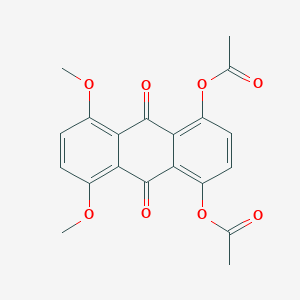 molecular formula C20H16O8 B396867 4-(Acetyloxy)-5,8-dimethoxy-9,10-dioxo-9,10-dihydro-1-anthracenyl acetate 