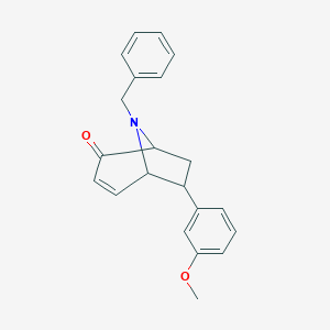 molecular formula C21H21NO2 B396868 8-Benzyl-6-(3-methoxyphenyl)-8-azabicyclo[3.2.1]oct-3-en-2-one 