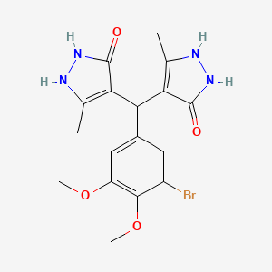 4,4'-[(3-bromo-4,5-dimethoxyphenyl)methylene]bis(3-methyl-1H-pyrazol-5-ol)