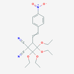 2,2,3,3-Tetraethoxy-4-(2-{4-nitrophenyl}vinyl)-1,1-cyclobutanedicarbonitrile