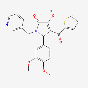 5-(3,4-dimethoxyphenyl)-3-hydroxy-1-(3-pyridinylmethyl)-4-(2-thienylcarbonyl)-1,5-dihydro-2H-pyrrol-2-one