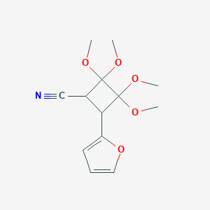molecular formula C13H17NO5 B396875 4-(2-Furyl)-2,2,3,3-tetramethoxycyclobutanecarbonitrile 