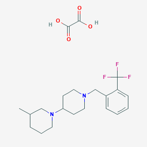 molecular formula C21H29F3N2O4 B3968759 3-methyl-1'-[2-(trifluoromethyl)benzyl]-1,4'-bipiperidine oxalate 