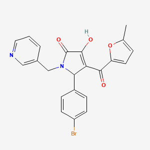 molecular formula C22H17BrN2O4 B3968760 5-(4-bromophenyl)-3-hydroxy-4-(5-methyl-2-furoyl)-1-(3-pyridinylmethyl)-1,5-dihydro-2H-pyrrol-2-one 