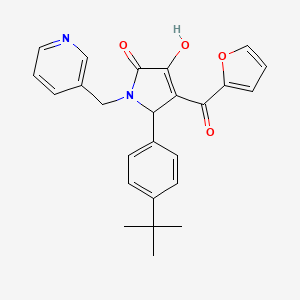 molecular formula C25H24N2O4 B3968785 5-(4-tert-butylphenyl)-4-(2-furoyl)-3-hydroxy-1-(3-pyridinylmethyl)-1,5-dihydro-2H-pyrrol-2-one 