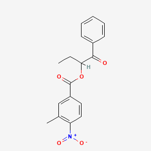 molecular formula C18H17NO5 B3968798 1-benzoylpropyl 3-methyl-4-nitrobenzoate 