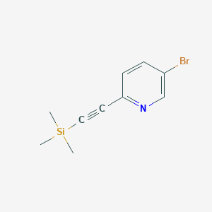 molecular formula C10H12BrNSi B039688 5-Bromo-2-((trimethylsilyl)ethynyl)pyridine CAS No. 111770-80-0