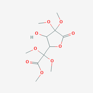 molecular formula C11H18O9 B396880 Methyl (3-hydroxy-4,4-dimethoxy-5-oxotetrahydro-2-furanyl)(dimethoxy)acetate 