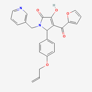 molecular formula C24H20N2O5 B3968806 5-[4-(allyloxy)phenyl]-4-(2-furoyl)-3-hydroxy-1-(3-pyridinylmethyl)-1,5-dihydro-2H-pyrrol-2-one 