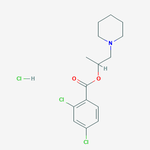 molecular formula C15H20Cl3NO2 B3968812 1-piperidin-1-ylpropan-2-yl 2,4-dichlorobenzoate;hydrochloride 