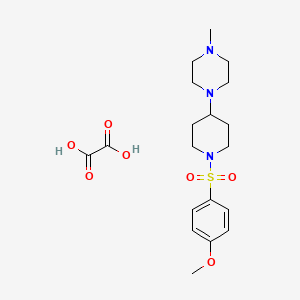 molecular formula C19H29N3O7S B3968827 1-[1-(4-Methoxyphenyl)sulfonylpiperidin-4-yl]-4-methylpiperazine;oxalic acid 