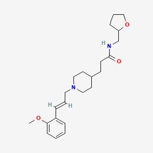 3-{1-[(2E)-3-(2-methoxyphenyl)-2-propen-1-yl]-4-piperidinyl}-N-(tetrahydro-2-furanylmethyl)propanamide