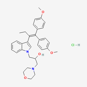 1-{3-[1-ethyl-2,2-bis(4-methoxyphenyl)vinyl]-1H-indol-1-yl}-3-(4-morpholinyl)-2-propanol hydrochloride