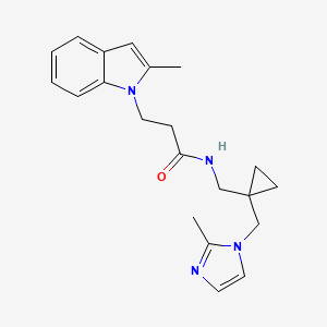 N-({1-[(2-methyl-1H-imidazol-1-yl)methyl]cyclopropyl}methyl)-3-(2-methyl-1H-indol-1-yl)propanamide