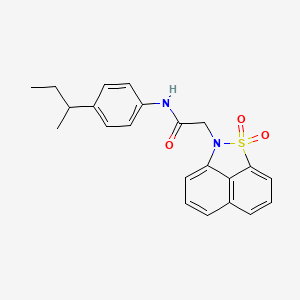 N-[4-(butan-2-yl)phenyl]-2-(1,1-dioxido-2H-naphtho[1,8-cd][1,2]thiazol-2-yl)acetamide