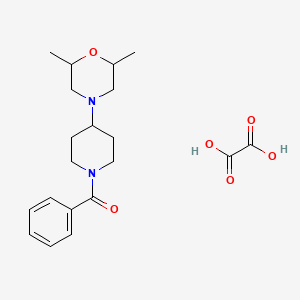 molecular formula C20H28N2O6 B3968887 4-(1-benzoyl-4-piperidinyl)-2,6-dimethylmorpholine oxalate 