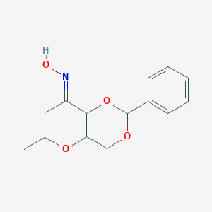 molecular formula C14H17NO4 B396889 6-methyl-2-phenyltetrahydropyrano[3,2-d][1,3]dioxin-8(4H)-one oxime 