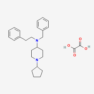 molecular formula C27H36N2O4 B3968892 N-benzyl-1-cyclopentyl-N-(2-phenylethyl)-4-piperidinamine oxalate 