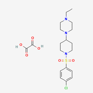 molecular formula C19H28ClN3O6S B3968900 1-[1-(4-Chlorophenyl)sulfonylpiperidin-4-yl]-4-ethylpiperazine;oxalic acid CAS No. 1185435-04-4