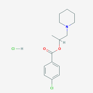 molecular formula C15H21Cl2NO2 B3968906 1-methyl-2-(1-piperidinyl)ethyl 4-chlorobenzoate hydrochloride 